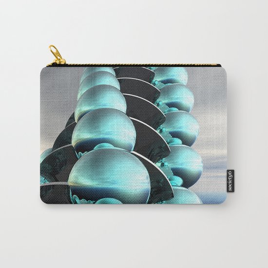 Column of Cyan Spheres Carry-All Pouch