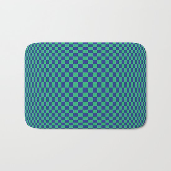 Green and Blue - Optical game Bath Mat