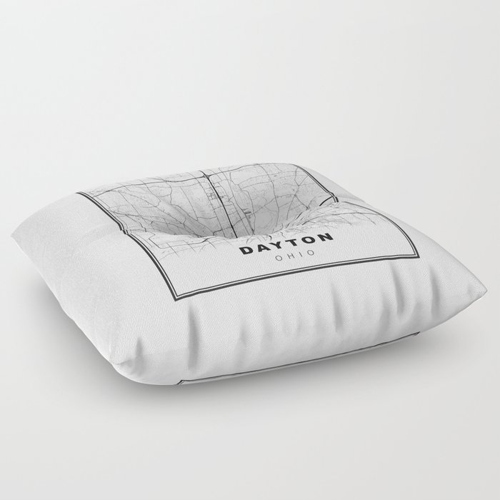 Dayton Map Floor Pillow