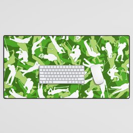 Golf Lover Pro Golfer Camo Camouflage Pattern Green Desk Mat