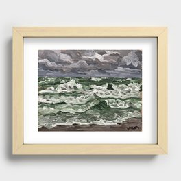 Waves Before a Storm Recessed Framed Print