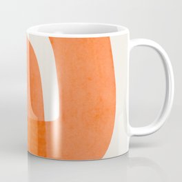 Mid Century Modern Abstract Minimalist Abstract Vintage Retro Orange Watercolor Brush Strokes Coffee Mug