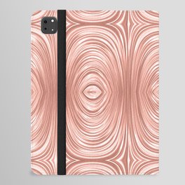 Glam Rose Gold Metallic Swirl Texture iPad Folio Case