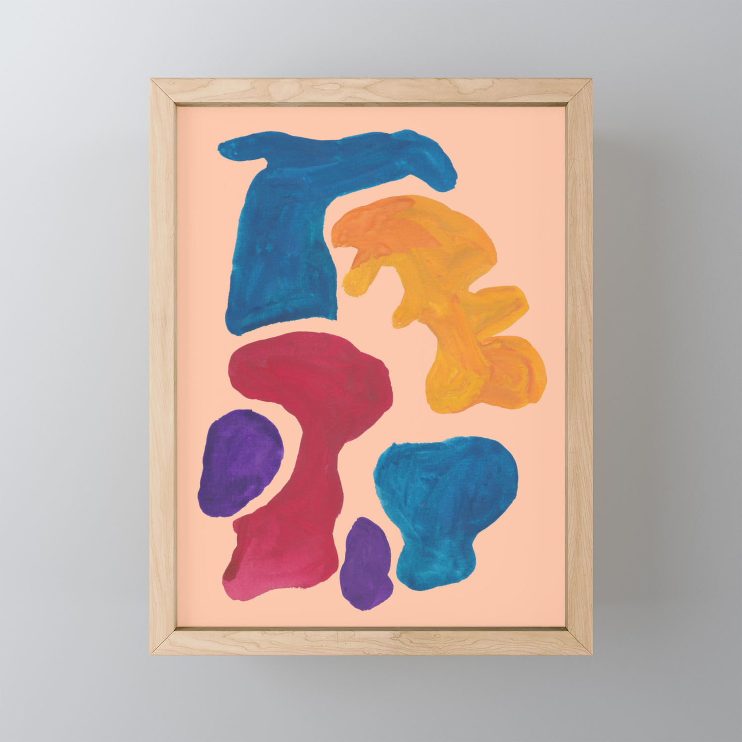17 190330 Abstract Shapes Painting Framed Mini Art Print By Valourine Society6