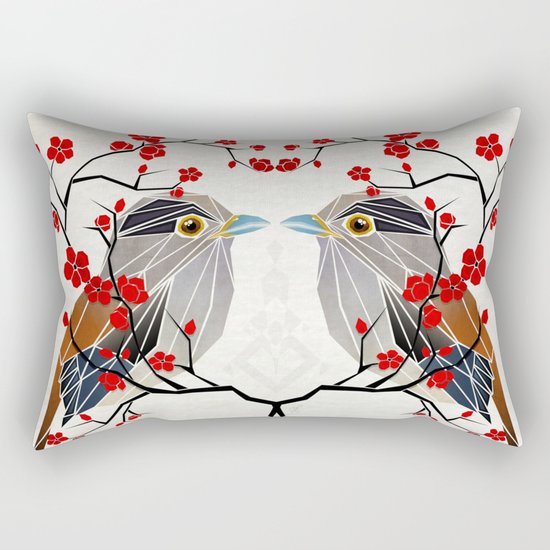 look at me my bird Rectangular Pillow