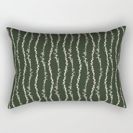 Wavy stripes. Natural floral ornament  Rectangular Pillow