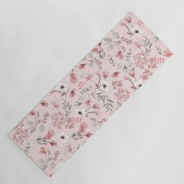 Romantic Floral Pink Pattern  Yoga Mat