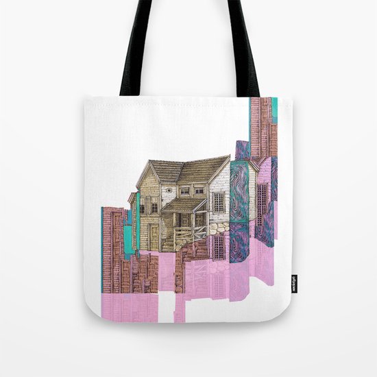 glitch house illustration Tote Bag