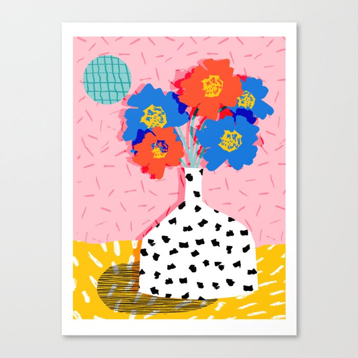 In There Throwback Retro Still Life Flower Vase Abstract Minimal