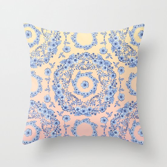 Blue Rhapsody Throw Pillow