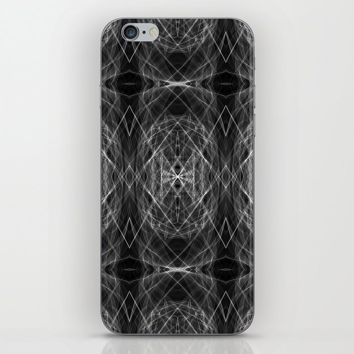 Liquid Light Series 7 ~ Grey Abstract Fractal Pattern iPhone Skin