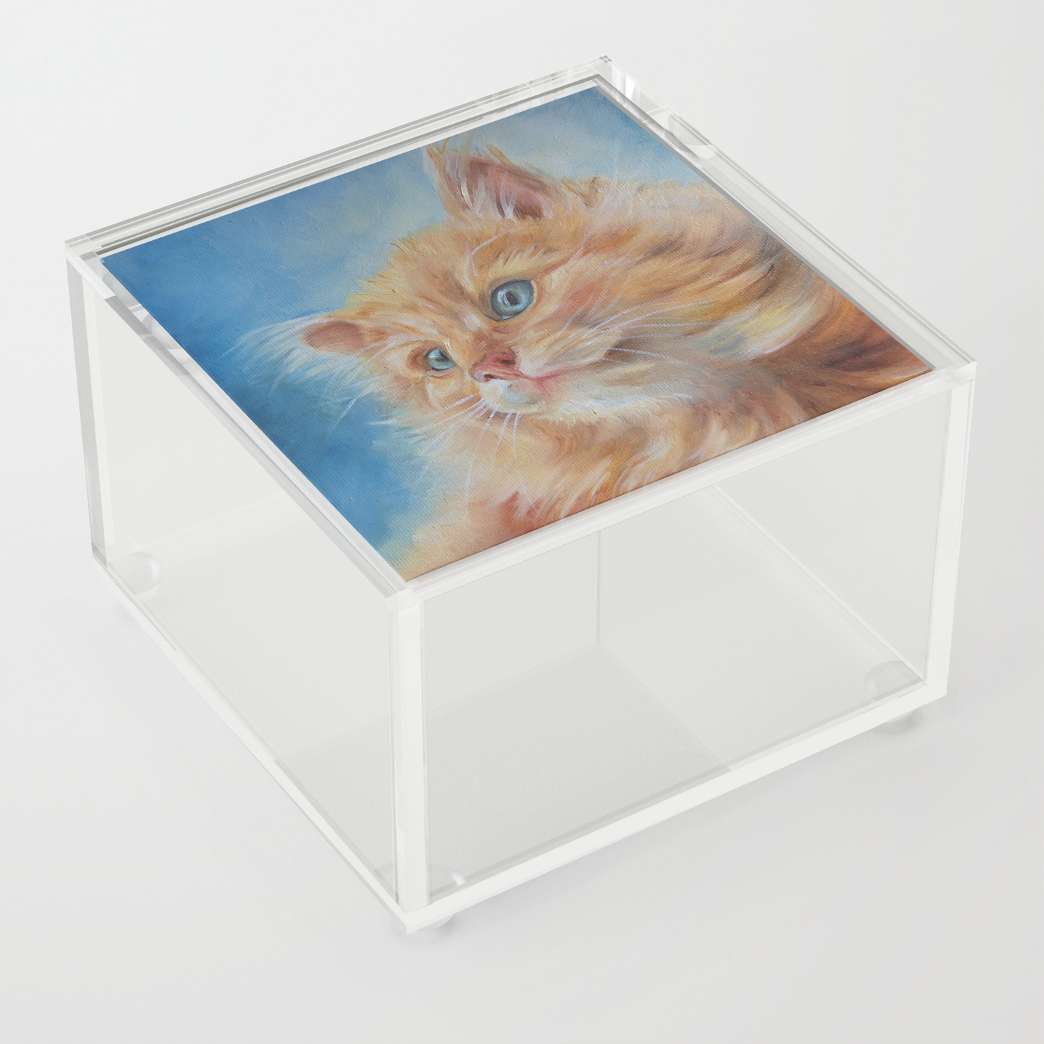Cat Portrait Of A Cute Persian Cat Realistic Painting Decor Gift