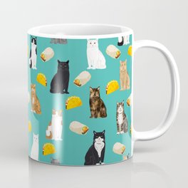 Cat breed tacos and burritos cute kitty lover pet gifts must have mexican food night Coffee Mug