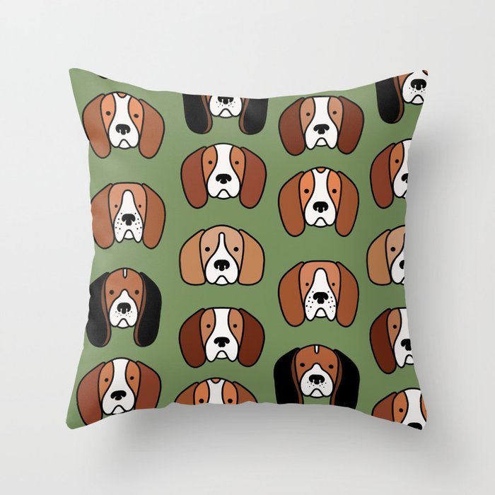 The beagles Throw Pillow