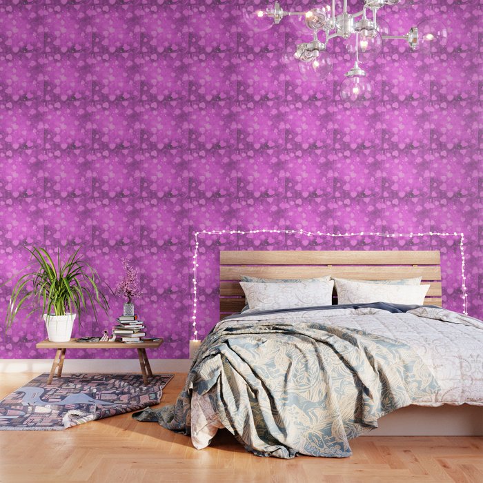 Soft Pink Romantic Heart Pattern Wallpaper