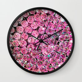 Pink Cyrstals Wall Clock