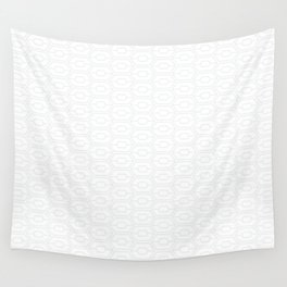 Abstract hexagon seamless pattern. Subtle white space age background. Vector illustration  Wall Tapestry
