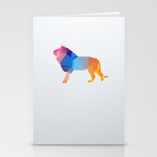 Glass Animal Series - Lion Stationery Cards