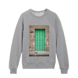 Colourful Green Door | Old Havana Cuba Kids Crewneck