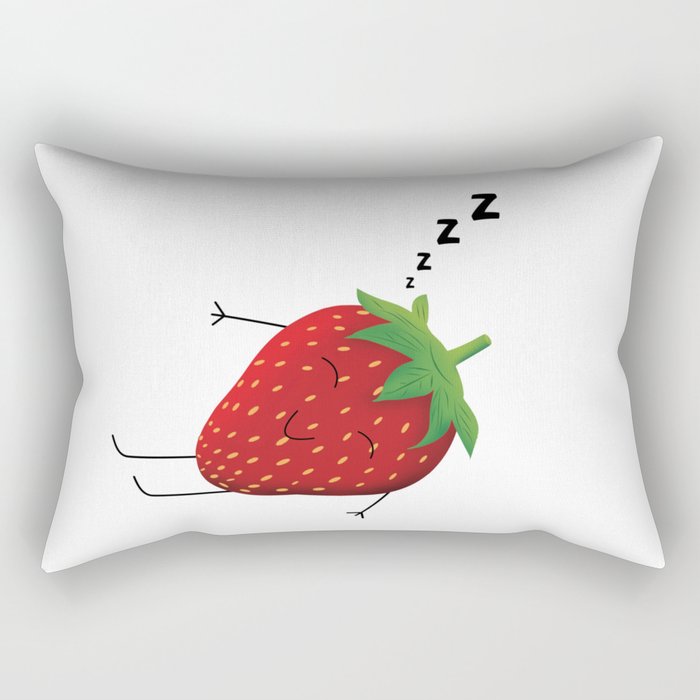 Strawberry sleeping Rectangular Pillow