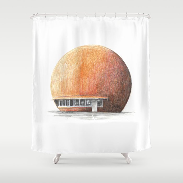 Montreal's Orange Julep Shower Curtain