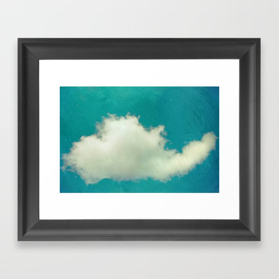 Genie in a Bottle. Cloud Photography. Turquoise Framed Art Print