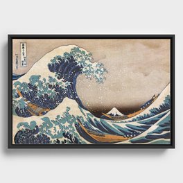 The Great Wave off Kanagawa Framed Canvas