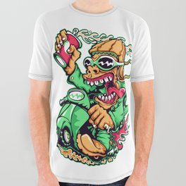 GREEN - Scooter All Over Graphic Tee