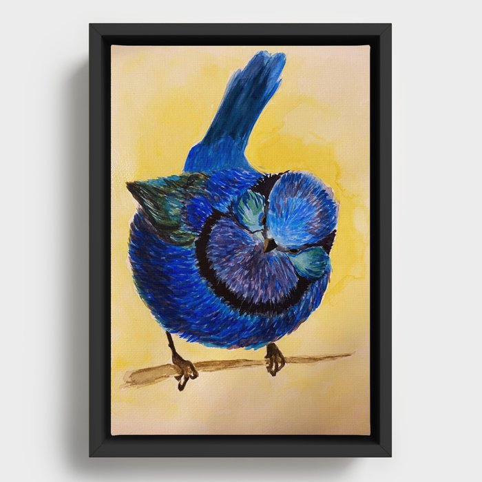 colorful bird Framed Canvas