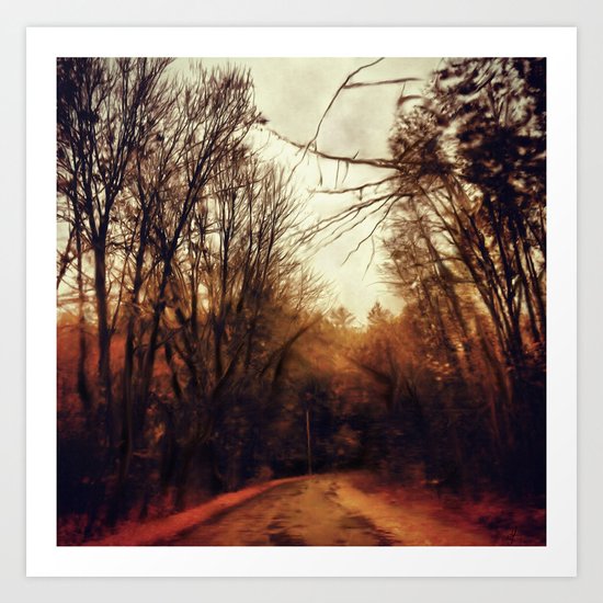 Highway on Fire Art Print