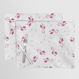 Pink watercolor leaves pattern 2 Placemat