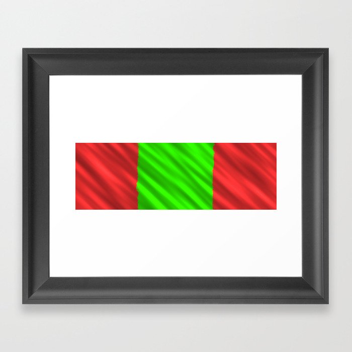 Red and Green Framed Art Print