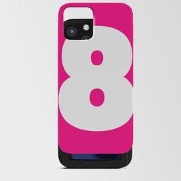8 (White & Dark Pink Number) iPhone Card Case