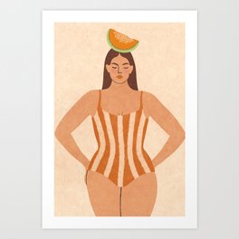 Cantaloup Bae Art Print