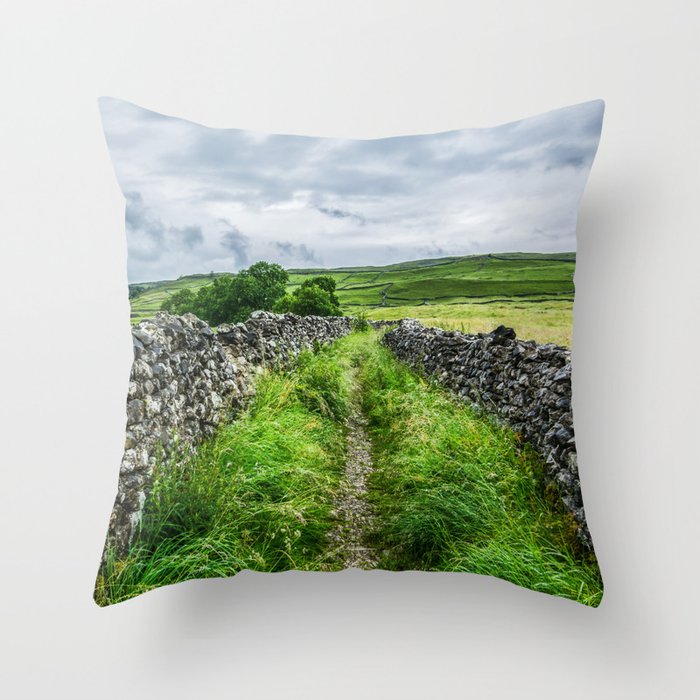 Great Britain Photography - Beautiful Trail In A National Park Throw Pillow