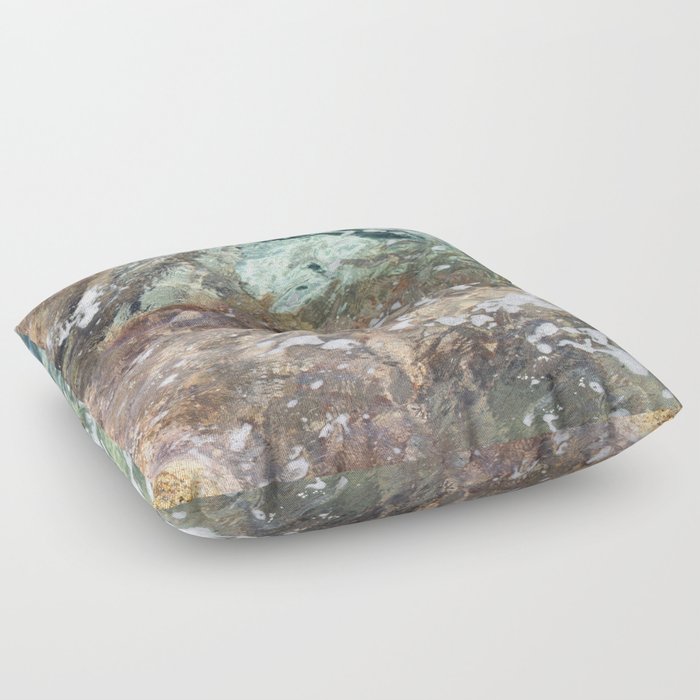 Soft Pastel Coral Reef Abstraction  Floor Pillow