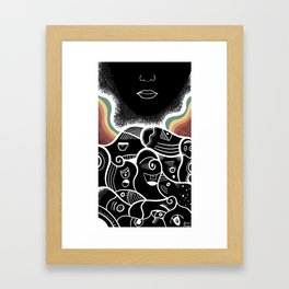 Face It - Dotwork & Doodles  Framed Art Print