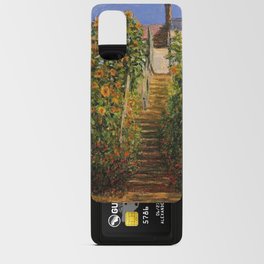 Claude Monet -The staircase, flowers Android Card Case