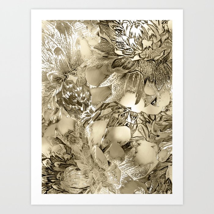 Proud Dahlias 3 Art Print