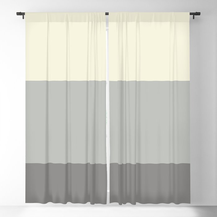 Benjamin Moore 2019 Color of Year Metropolitan, Lemon Chiffon 932 & Cinder Dark Gray 3 Bold Stripes Blackout Curtain