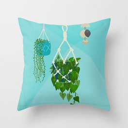 Hanging Plants Throw Pillow