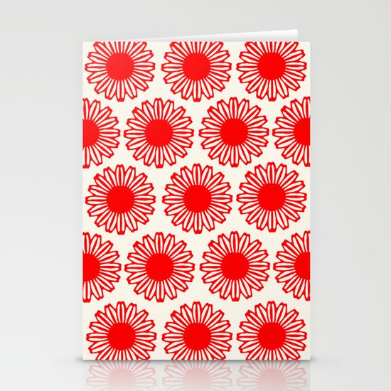 vintage flowers red Stationery Cards