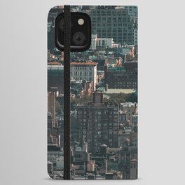 New York City Manhattan rooftops aerial view iPhone Wallet Case
