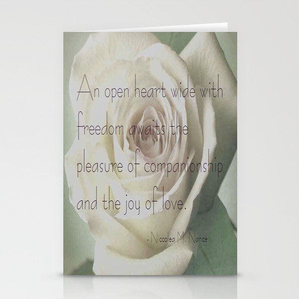 An Open Heart  Stationery Cards