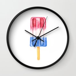 Red, White, and Blue Popsicle Wall Clock