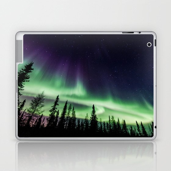 Aurora during geomagnetic storm in Yellowknife, Canada Laptop & iPad Skin
