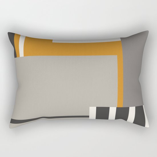 PLUGGED INTO LIFE (abstract geometric) Rectangular Pillow