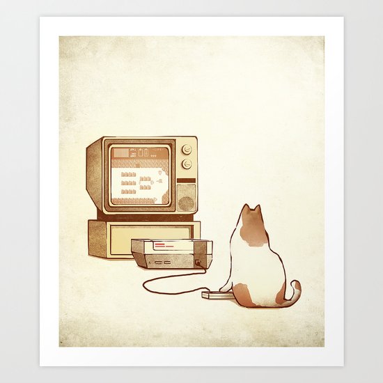NES Cat Art Print