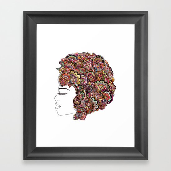 Her Hair - Les Fleur Edition Framed Art Print