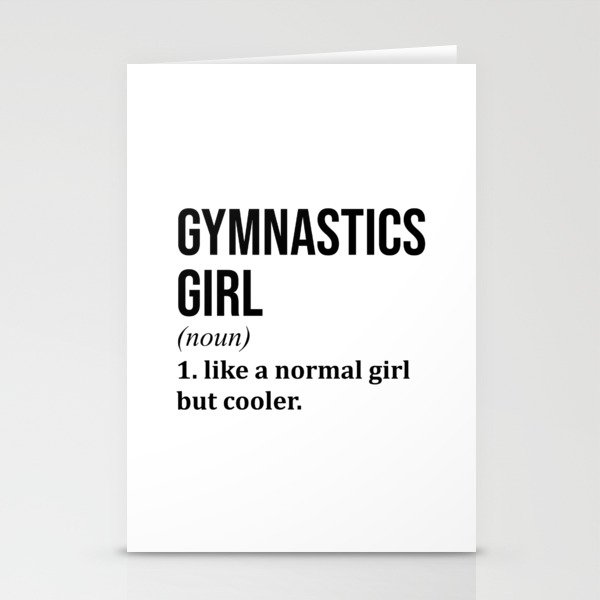 Gymnastics Girl Funny Quote Stationery Cards